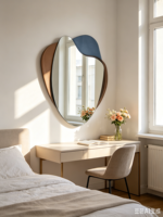 Miroir mural décoratif unique personnalisé, décoration murale, miroir irrégulier sans cadre pour chambre à coucher, miroir décoratif, Espejos, miroir mural suspendu