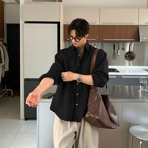 <span class=keywords><strong>Camicia</strong></span> Autunnale Trendy per Donna Matura, Tinta Unita, Casual, Colletto Quadrato, Chiusura Monopetto, Antirughe, Traspirante, <span class=keywords><strong>Misto</strong></span> Cotone e <span class=keywords><strong>Lino</strong></span> - Product Image 1