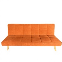 Großhandel Kleines Apartment 3-Sitzer Ausziehbares Klappbares Samt-Schlafsofa mit Umweltfreundlichem Design für Wohnzimmer Schlafzimmer