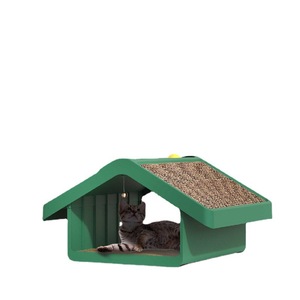 Vente directe d'usine de lits pour chats, jouets pour chats de type villa, griffoirs pour chats, carton ondulé, résistant à l'usure, sans peluches. - Product Image 5