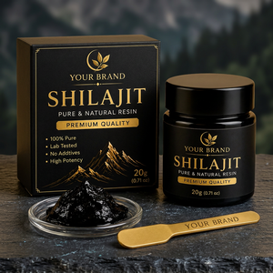 Premium Private Label <b>Himalayan</b> <b>Shilajit</b> Resin 20g Pure Natural Mineral Extract Glass Jar Your Brand Here Natural <b>Himalayan</b> - Product Image 1
