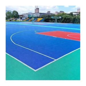 Dalles de sol en vinyle emboîtables antidérapantes modernes pour terrains de basketball, usage extérieur et scolaire, imperméables, écologiques, design graphique - Product Image 1