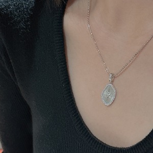 Collier en argent pur S925, style vintage, perle d'olive, design de niche, luxe léger, rétro, voiture, fleur, perle de riz, pendentifs de mode, breloques - Product Image 3