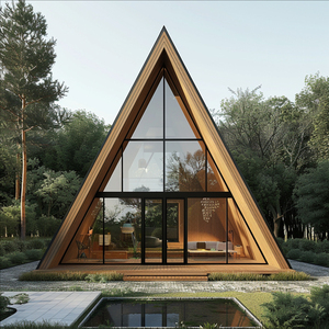 Moderno A-Frame 3 camere da letto <span class=keywords><strong>casa</strong></span> prefabbricata Australia mercato <span class=keywords><strong>modello</strong></span> specifico con cucina esterna inclusa struttura in acciaio edifici - Product Image 2