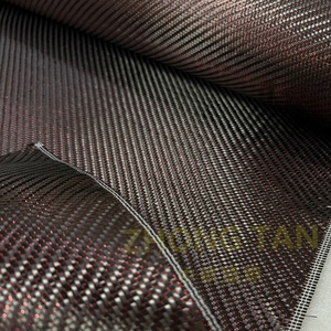 Tela de Fibra de Carbono Tejida Metálica 3K Roja de Alto Rendimiento, 210g, Verde, Amarillo, Morado, Resistente a Químicos, para Equipaje y Uso en Exteriores - Product Image 2