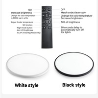 Éclairage intérieur Ultra Mince 3CCT Modifiable 3000k/4000k/6000k Rond Mince Led Plafonnier Encastré Led Plafonnier