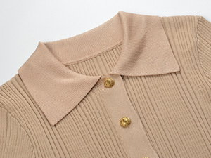 Nuevas llegadas de primavera 2026: Vestido maxi de punto de alta calidad para mujer con mangas largas acampanadas, elegante y casual. - Product Image 4
