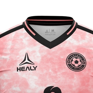 เสื้อฟุตบอลของผู้ชายสีดำสีขาวเสื้อฟุตบอลโพลีเอสเตอร์แบบ100% - Product Image 4