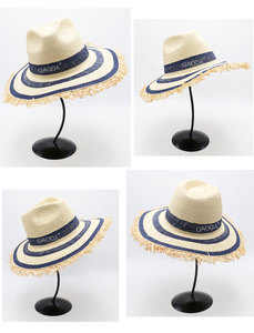 Unisex Thời Trang Có Thể Gập Lại Có Thể Điều Chỉnh Chuỗi Mùa Hè Giấy Rơm Bện <span class=keywords><strong>Hat</strong></span> Classics Trắng Panama Fedora Giấy Rơm Mũ - Product Image 4