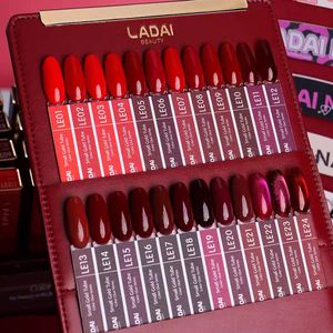 Kit de vernis à ongles en gel LADAI 24 couleurs, gel UV soak-off, tube doré, rouge et multiples nuances, pour salon de manucure, commande en gros - Product Image 5