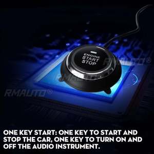 Kit d'alarme de voiture 12V avec télécommande, système d'entrée sans clé, démarrage du moteur, alarme, bouton poussoir, démarrage/arrêt automatique - Product Image 2