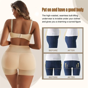 Faja <span class=keywords><strong>Culotte</strong></span> de Control Firme para Mujer <span class=keywords><strong>Talla</strong></span> <span class=keywords><strong>Grande</strong></span>, Realzador de Cadera Sin Costuras, Levantamiento de Glúteos, Pierna Plana, Secado Rápido y Largo - Product Image 4
