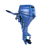 Motor Fuera de Borda YAHATSU de 4 Tiempos y 15 hp, Eje LARGO, Motor Marino Compatible con Motor y Repuestos Originales TOHATSU para Barco
