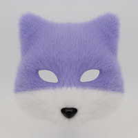 Mascarade créative Animal demi-visage EVA Cosplay masque réaliste fourrure de renard pour hommes et femmes fête Halloween masque facial