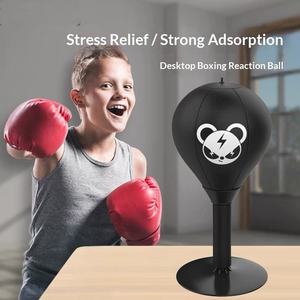 Balón de Boxeo Inflable de Escritorio para Entrenamiento de Reacción, Equipo de Entrenamiento Doméstico de Material PU para Niños y Adultos, Descompresión - Product Image 6