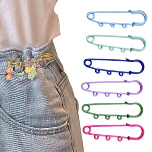 100pcs <span class=keywords><strong>Lot</strong></span> Épingles de <span class=keywords><strong>Broche</strong></span> de Sécurité Colorées Épingles de <span class=keywords><strong>Broche</strong></span> de Base Vierge avec 3 trous Anneaux Épingle à Bijoux Fabrication de Fournitures et Accessoires - Product Image 2