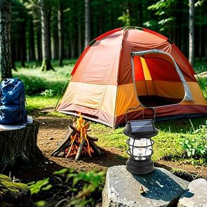 Xách tay năng lượng mặt trời cắm trại Đèn bầu không khí cắm trại ánh sáng cảm biến chuyển động treo đèn lồng cho ngoài trời Vườn đường phố Con Đường cỏ - Product Image 3