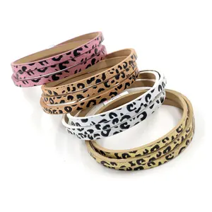 Fashios Jewelry Leopard Dot Multilayer With Magnetic Closure PU Leather Bracelet for Women