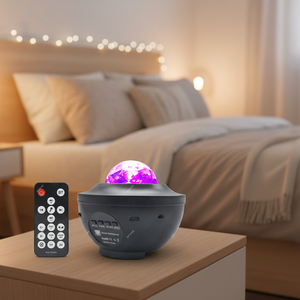 ไฟโปรเจคเตอร์ลายกาแล็กซี่แบบเสียบปลั๊ก USB 5V พร้อมลำโพงเพลง ไฟกลางคืน LED พร้อมรีโมทคอนโทรล สำหรับห้อง - Product Image 2