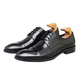 Luxury Breathable <b>Pointed</b> Toe Lace-Up Men's Formal Business Shoes Genuine Leather Upper Lightweight Anti-Slip Office Career - Product Image 1