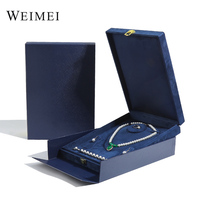Offre spéciale Fabricant petit quantité minimale de commande deluxe grand collier ensemble boîte logo personnalisé bijoux emballage boîte de collier