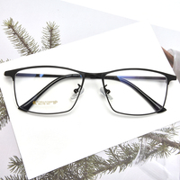Lunettes de vue en titane métallique ultra-légères à demi-cercle, fabriquées en Chine