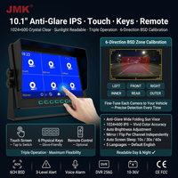 Écran tactile HD IPS 10,1 pouces, système de détection d'angle mort 6CH BSD, moniteur de voiture, enregistrement vidéo AHD DVR pour camion, bus, remorque, camping-car