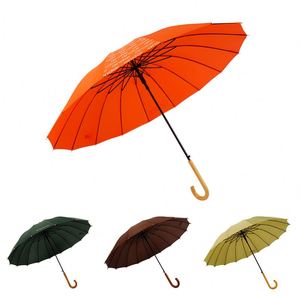 Parapluie de voyage de luxe japonais en gros, personnalisable avec logo, manche en bois, ouverture entièrement automatique, cadeau d'affaires - Product Image 1