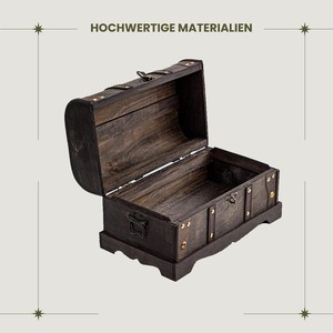 Hộp lưu trữ kho báu cướp biển với khóa-<span class=keywords><strong>Columbus</strong></span> 12,2x7,1x7,1 "-Gỗ bền-trang trí thủ công độc đáo cổ điển - Product Image 3