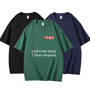 Unisex 100% Cotton Customizable Sublimation T-Shirts Bulk Oversized Knitted Blank <strong>Tshirts</strong> Heat <strong>Transfer</strong> for Logo Men's T-Shirts - Product Image 2