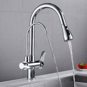 Rubinetto da Cucina Moderno in Ottone <span class=keywords><strong>a</strong></span> <span class=keywords><strong>Tre</strong></span> <span class=keywords><strong>Vie</strong></span>, Miscelatore per Acqua Calda e Fredda Purificata, Filtro per Acqua, Rubinetto da Cucina - Product Image 6