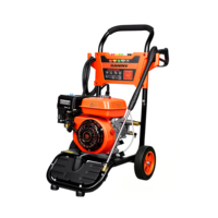 Pompe à jet de lavage à essence portable 2610 PSI, 160 bars, avec roues et poignée pour le nettoyage des surfaces de jardin, de patio et de sols