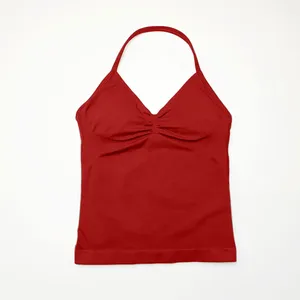 NCLAGEN Longline Strappy <strong>Top</strong> Sports Yoga <strong>Vest</strong> Women's Fitness Tank <strong>Top</strong> Gym Beautiful Open Back Bra Running Workout Halter - Product Image 3