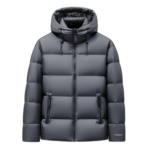 Veste d'hiver épaisse en duvet de faucon noir Berserk, fermeture éclair décontractée, imperméable, à capuche, coupe droite, pour homme, 80% de duvet, Eastbound and <span class=keywords><strong>Down</strong></span> - Product Image 1