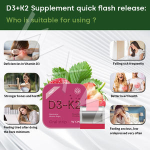 Venta caliente vitamina K2 D3 tira oral soporte suplemento energético caramelo disolución tira oral película - Product Image 3