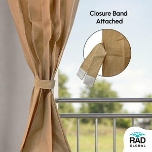 Sand Dune <b>Eyelet</b> Outdoor <b>Curtains</b> 180 GSM with Warm Beige Tone and Soft Light Filtering Fabric for Elegant Balcony Patio - Product Image 2