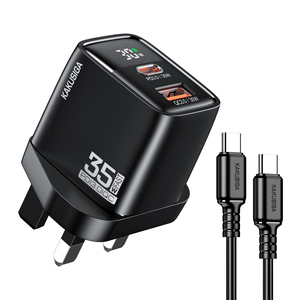 Usine en gros KAKUSIGA Usb-c Port adaptateur secteur QC3.0 PD35 <span class=keywords><strong>Watt</strong></span> chargeur de câble de charge rapide - Product Image 1