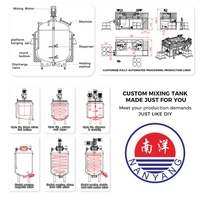 Cuve de mélange électrique chauffante en acier inoxydable 316L avec pompe centrifuge pour le décharge et le mélange de liquides corrosifs