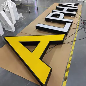 Custom Channel Signs Office Logo Business Company 3d Letters Signage Outdoor Lighted Business Led Sign Metal