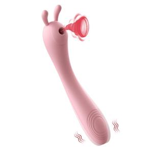 Gratis Custom Box-Schattige Siliconen Vagina Dildo Vibrator Met Zuigende Functie, 6 Snelheden Voor Vrouwen Masturbatie, Volwassen Seksspeeltje - Product Image 1