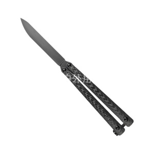 Cuchillo de práctica de mariposa sin afilar, diseñado por nosotros mismo, con mango de fibra de carbono, cuchillo de mariposa plegable para practicar, forjado. - Product Image 1