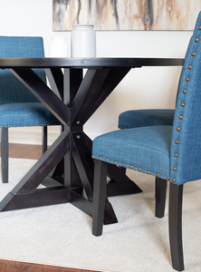 Ensemble de salle à manger 5 pièces, table à manger Cross-Buck avec 4 chaises élégantes - Product Image 2