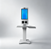 Kiosque de commande automatique pour restaurant de restauration rapide avec écran tactile LCD 21,5 pouces 4K, reconnaissance faciale, lecteur de codes-barres SDK et paiement
