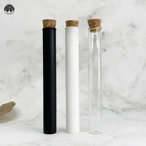 Wholesale Mini Wishing Bottle 5ml 10ml 15ml 20ml 25ml Glass Vials Custom Logo Clear Glass Match Storage Jar With Cork Stopper