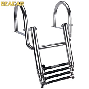 Escalera para barco Seacar, escalón plegable de acero inoxidable para barcos, yates y flotadores - Product Image 1