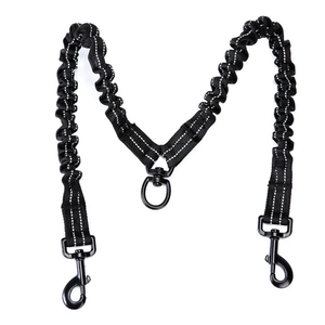 Correa retráctil doble para perros, <span class=keywords><strong>Collar</strong></span> de arnés ajustable para mascotas para dos perros para caminar o correr, accesorios de caza para mascotas - Product Image 2