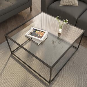 <span class=keywords><strong>Table</strong></span> <span class=keywords><strong>basse</strong></span> moderne très vendue avec plateau <span class=keywords><strong>en</strong></span> <span class=keywords><strong>verre</strong></span> trempé et structure métallique, ensemble de meubles décoratifs pour salon - Product Image 1