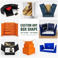 Boîte cadeau magnétique à double porte sur mesure, blanche avec motif floral botanique à l'intérieur, emballage pour huiles essentielles avec poignée