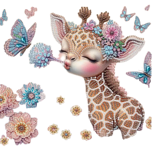 DIY personnalisé 5D Acrylique Diamant Peintures Style Classique Décor À La Maison Fleur Papillon <span class=keywords><strong>Girafe</strong></span> Diamant En Forme De Cristal Specials - Product Image 1
