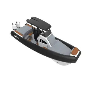 Pvc/hypalon 1150 Inflatable sâu V 38ft nhôm sang trọng với hull sườn